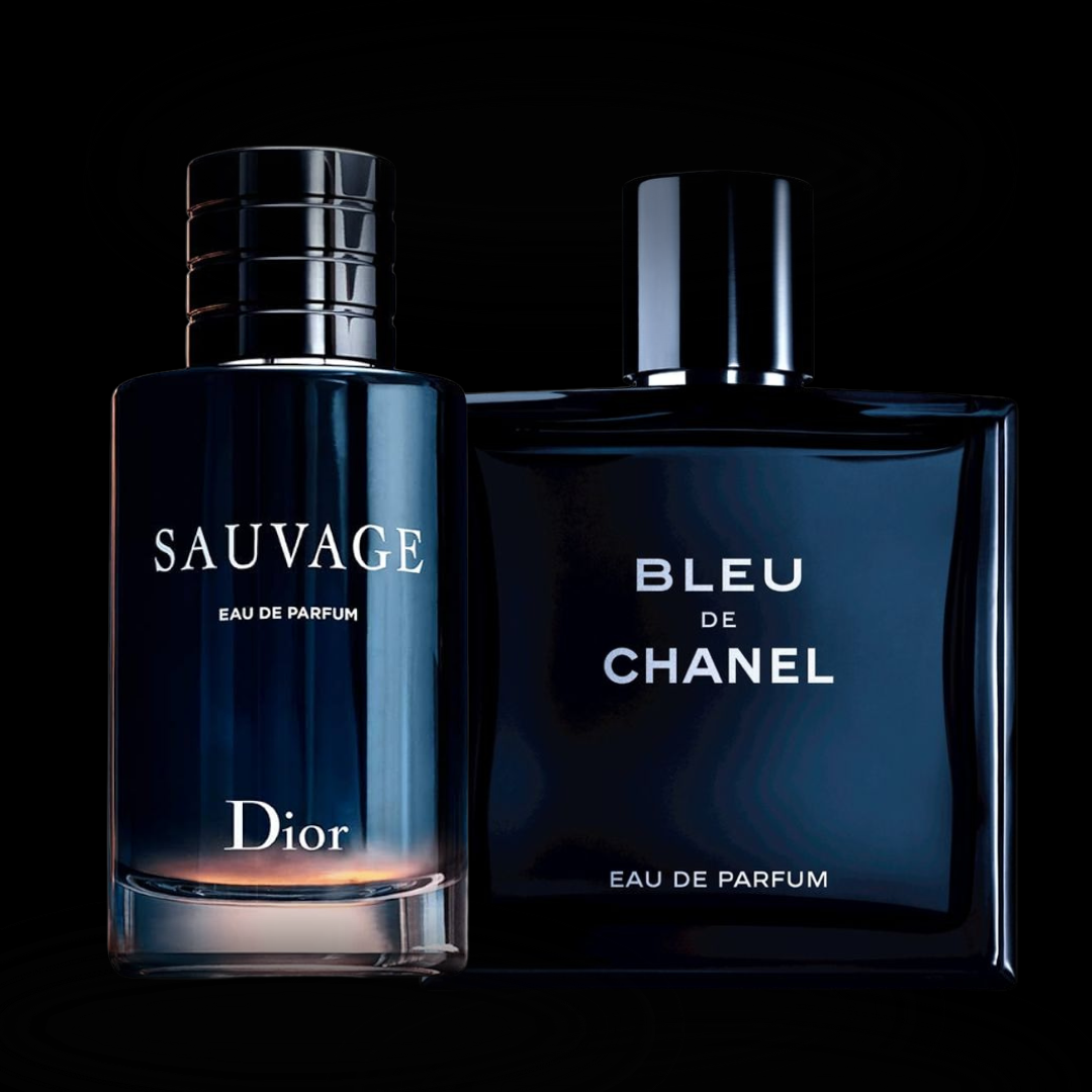 ¡Dúo Imperdible: Sauvage Dior & Bleu Chanel (100ml) – Paga 1, Llévate 2!